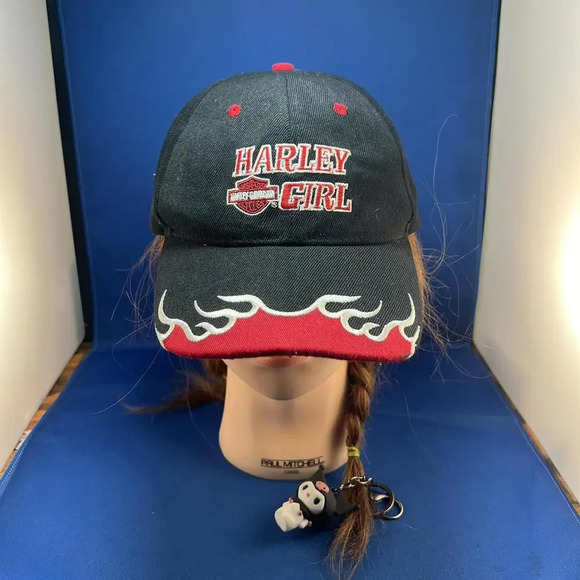 Harley Davidson Women's Cap - Harley Girl with Flame Design - Picture 1 of 6